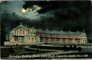 Agriculture Building World's Fair 1909 Alaska Yukon Pacific Expo Postcard C05