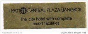 THAILAND BANGKOK HYATT CENTRAL PLAZA HOTEL VINTAGE LUGGAGE LABEL