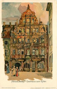 C-1900 Heidelberg Germany Gasthaus Ritter PFAFF undivided Postcard 24-3676