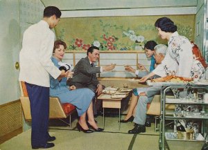 Japan Air Lines - Kiku-No-Ma Lounge of DC-8 Jet Courier