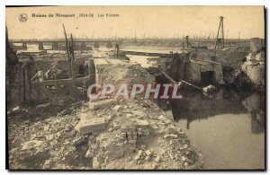Postcard Ancient Ruins Nieuwpoort The Army Locks