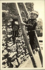 Cute Native American Indian Children Hopi? Unidentified Real Photo Postcad