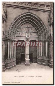 Old Postcard Vannes La Cathedrale The Porch