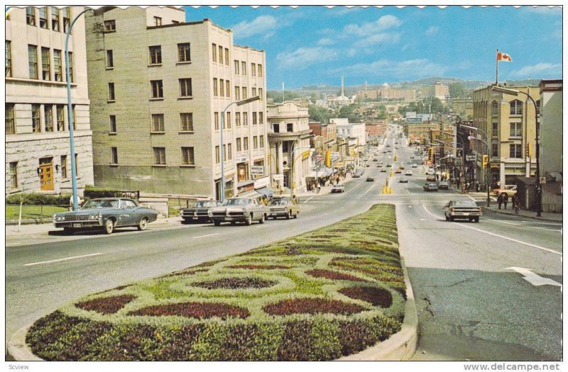 La Rue King Ouest, Vue Vers l'Est, Sherbrooke, Quebec, Canada, 50-60s