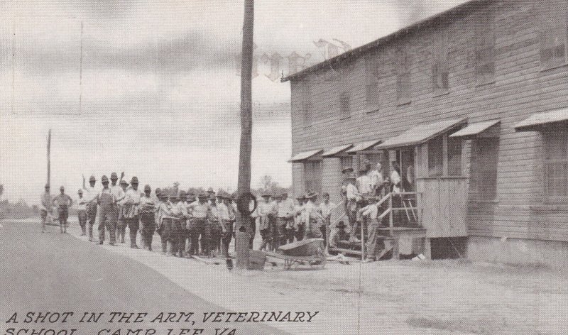 Military World War I Era Veterinary School A Shot In The Arm Camp Lee Virginia