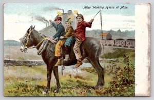 Scranton PA Coal Mine Breaker Boys Child Labor After Work Hour 1906 Postcard X22
