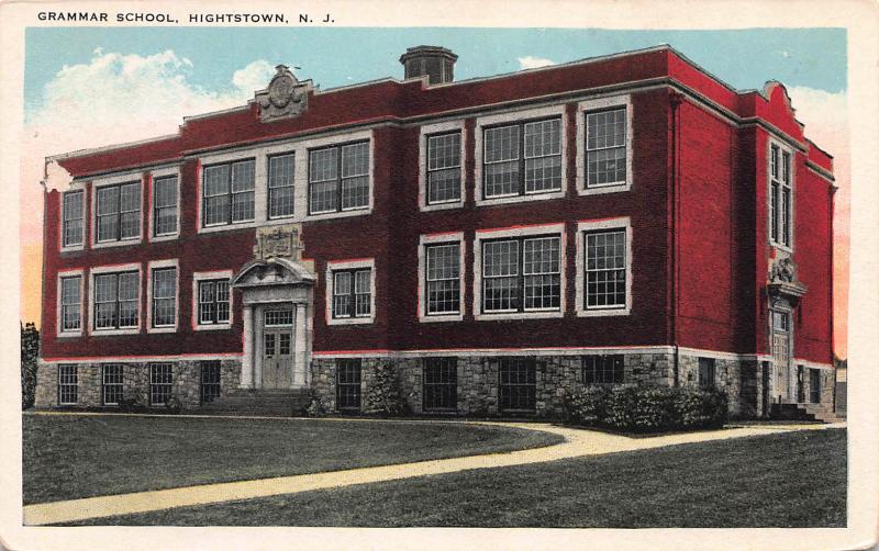 Grammar School, Hightstown, New Jersey, Early Postcard, Unused