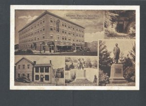 Real Photo Post Card Hannibal MO Mark Twains Home & Statues Etc
