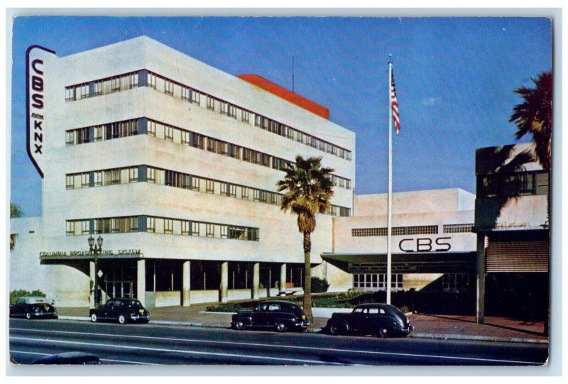 c1950's CBS (Columbia Broadcasting System) Station Los Angeles CA Postcard