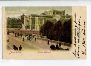 289401 SWEDEN STOCKHOLM King theatre 1900 year litho postcard