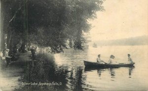 Ohio Cuyahaga Falls Silver Lake Canoe Rotograph #D4482 Postcard 22-8381