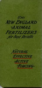 Booklet/Notebook-  New England Fertilizer Co, 1910-1911    (5.5 X 2.75)48pp