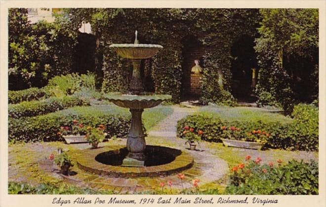 Virginia Richmond Fountain In Enchanted Garden Edgar Allen Poe Museum