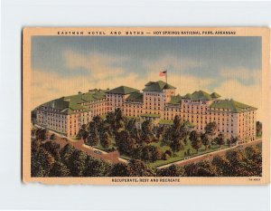 Postcard Eastman Hotel And Baths, Hot Springs National Park, Hot Springs, AR