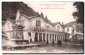 Old Postcard Luchon L & # 39Etablishment and Statue of & # 39Etigny