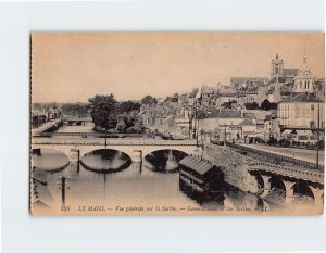 Postcard General view on the Sarthe Le Mans France