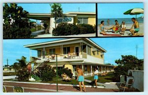 ST. PETERSBURG, Florida FL ~ Roadside SUN SEA APARTMENTS & Motel c1960s Postcard
