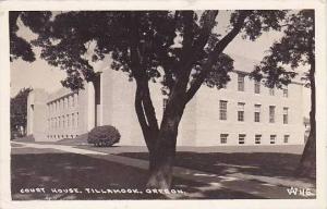 Oregon Tillamook Court House 1944 Real Photo RPPC