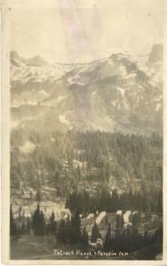 Tatoosh Range & Paradise Inn WA Washington Rainier Nat'l Park Postcard E8 *AS IS