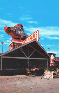 Santa Claus CA Wishing Everyone A Merry Christmas Date Shakes  Postcard