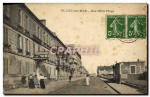 Old Postcard Luc Sur Mer Rue Belle Plage