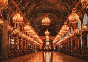Vintage Postcard Royal Castle of Herrenchiemsee Dining Room Munich Germany