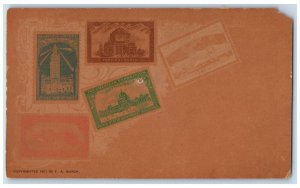 c1900 Pan American Exposition Stamps Buffalo New York NY Vintage Postcard 