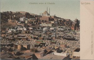 Postcard Arab Cemetery and Citadel Cairo Egypt