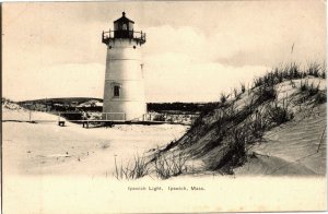 View of Ipswich Light, Ipswich MA Undivided Back Vintage Postcard E65