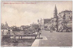 Riva Degli Schiavonie E Mon. Vittorio Eman. II, VENEZIA (Veneto), Italy, PU-1909