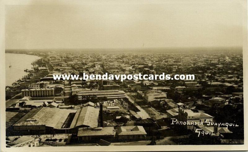 ecuador, GUAYAQUIL, Panorama (1935) RPPC