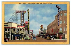 1940 Old Fremont Street Exterior Store Building Road Las Vegas Nevada Postcard