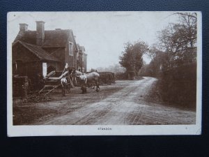 Staffordshire STANDON Possible Farrier ? c1921 RP Postcard PM ECCLESHALL cds