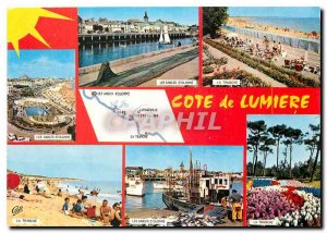 Postcard Modern Flowers Lumiere Approval Approval La Tranche sur Mer Les Sabl...