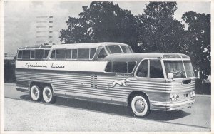 1950's Greyhound Scenicruiser, Bus, Message, Old Postcard