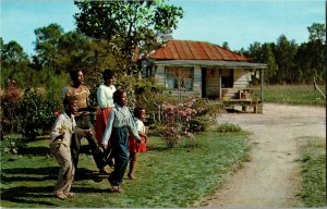 Children Dancing The Charleston in the Carolina Low Country Vintage Postcard L29