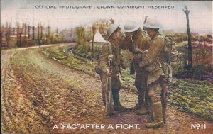 WWI British Soldiers Smoking After A Battle, Daily Mail Picture Series 1915