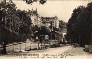 CPA AK AIX-les-BAINS Hotel Bernascon Gare du Revard TRAM VAPEUR (977507)