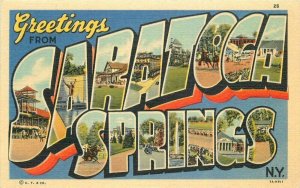 Saratoga Springs Florida Large Letters multi View Hughes Teich Postcard 22-183