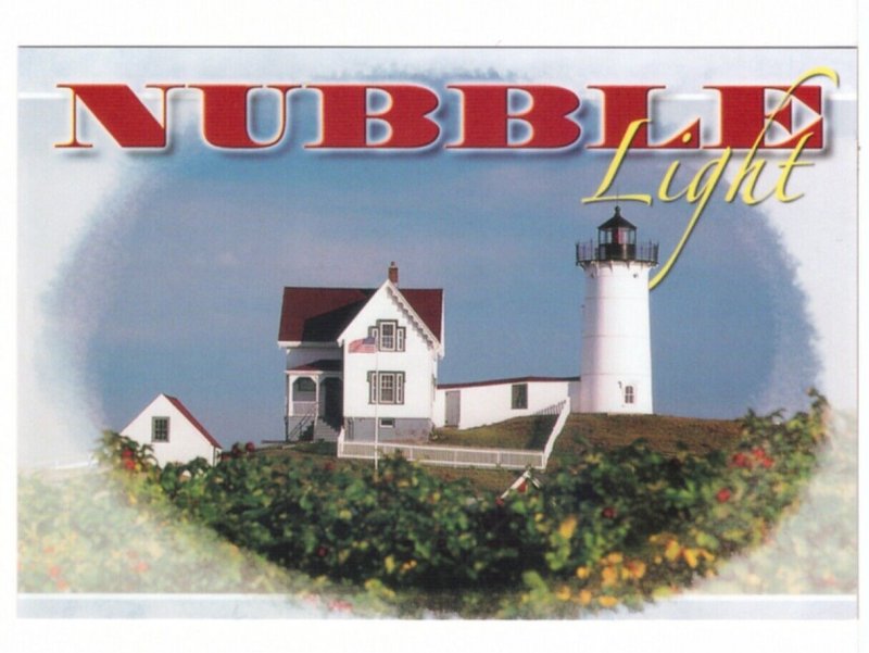 Nubble Light, York Beach, Maine, Chrome Postcard