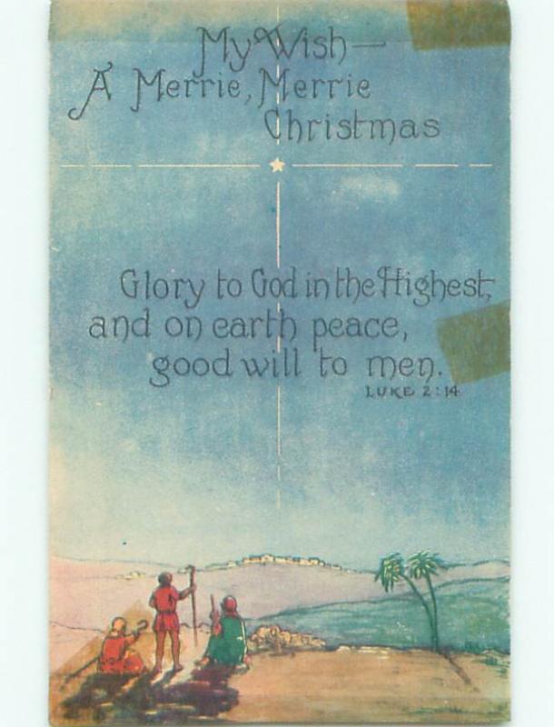 Divided-Back CHRISTMAS SCENE Great Postcard W9499