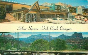 Autos Bradshaw Silver Spruce Restaurant Sedona Arizona Oak Postcard 20-1896