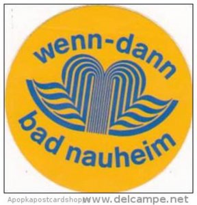 GERMANY BAD NEUHEIM WENN-DANN HOTEL VINTAGE LUGGAGE LABEL