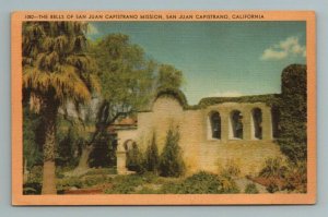 The Bells of San Juan Capistrano Mission, San Juan Capistrano, CA Postcard 