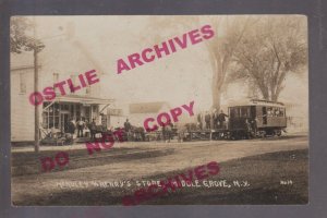 Middle Grove NY RPPC c1910 TROLLEY Streetcar GENERAL STORE nr Saratoga Springs