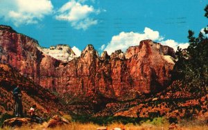 Postcard Towers Of Virgin Highest Point Towering Temple Zion National Park Utah