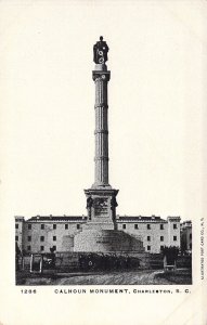 c.'05, Civil War Torn Down Calhoun  Monument, Charleston, S.C., Old Postcard