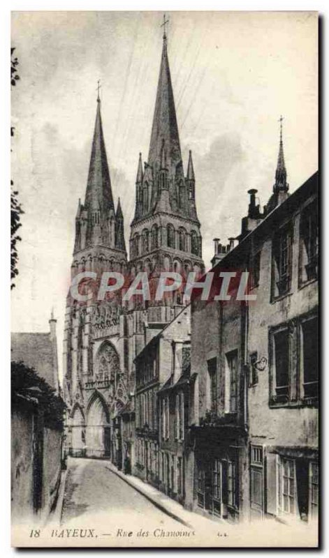 Old Postcard Bayeux Street of the Canons