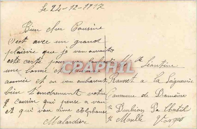 Old Postcard Good and Heueuse Ann�e