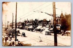 J95/ Beaver Falls Pennsylvania RPPC Postcard c1910 Main Street Stores  9